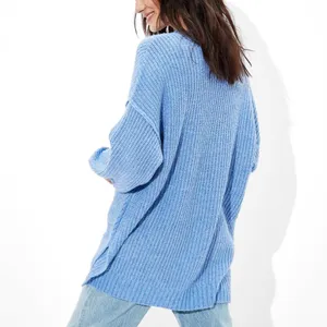 American Eagle AE Blue Oversized Dreamspun Long Sleeve Crew Neck Sweater Medium. thumbnail 6