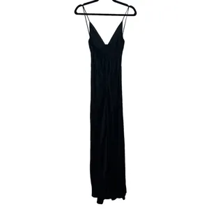 NEW NWT Bec + Bridge Ren Split Satin Maxi Dress Black thumbnail 7