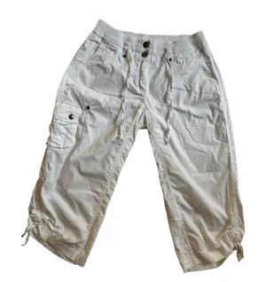 Bay Studio white capri Jogger size 8 Gray thumbnail 1