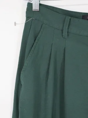 Madewell Drapey Pleated Wide-Leg Pants Women’s 2 Dark Green High Rise Preppy thumbnail 3