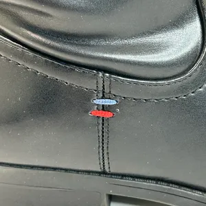 Tommy Hilfiger Leather Riding Boots, Black and Brown Colorblock Design, size 7.5 thumbnail 7