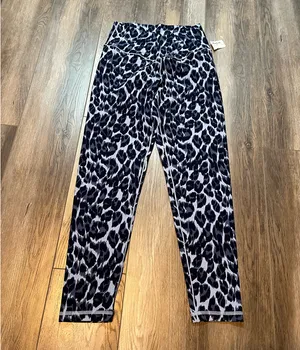 NWT Aerie Offline Blue Cheetah Print Crossover Leggings thumbnail 5