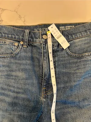 J. Crew Womens Semi Stretch High Rise Denim Trousers Size 27 Flare NWT thumbnail 4