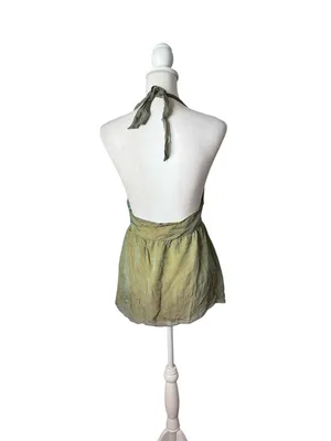 Silk Beaded Fairy Halter Top Green thumbnail 4