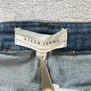 Risen Jeans Jane Mid-Rise Faux Fold Over‎ Straight Leg Jeans 11/30 RDP5314 Denim thumbnail 3