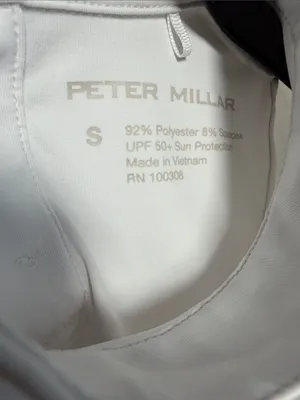 Peter Millar Women’s Mock Neck Sleeveless Button Back White Golf Top UPF 50+ S thumbnail 4