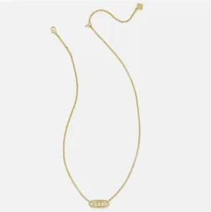 Kendra Scott Gold Filigree Oval Pendant Necklace thumbnail 2