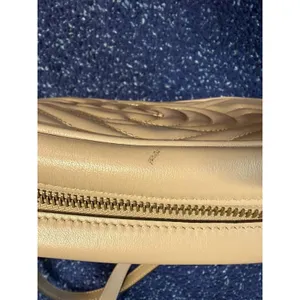 Gucci Crossbody Bag Womens Small Beige Leather GG Marmont Camera Made In Italy thumbnail 13