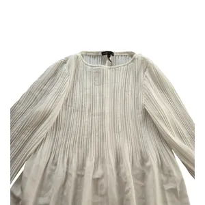 Maje Pleated White Blouse Size: 2 thumbnail 3