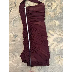 Michael Costello x REVOLVE Honor Mini Dress in Dark Plum XS NWT thumbnail 6