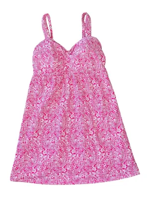LANDS' END Paisley & Floral Swim Dress thumbnail 2