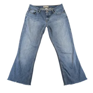 BKE Denim Trail Jeans Womens 30‎ Blue Cotton Bootcut Raw Hem USA Altered Cutoff thumbnail 1