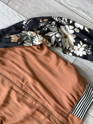 Anthropologie Saltwater Luxe Los Angeles Floral Silky Bomber size small thumbnail 6