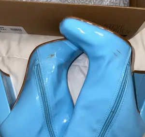 Steve Madden Lyden Blu Pat Booties thumbnail 6