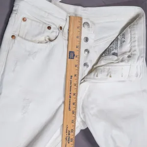 Levi's 501 Skinny Jeans‎ Women 28 White Distressed Button Fly High Rise Denim thumbnail 14