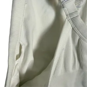 Alo Yoga White Seamless Ribbed Favorite Bra Cropped Athleisure Gym Tank Top S thumbnail 4