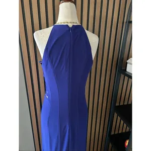 Ignite evenings long blue maxi dress with side cutouts size 4 prom homecoming we thumbnail 5