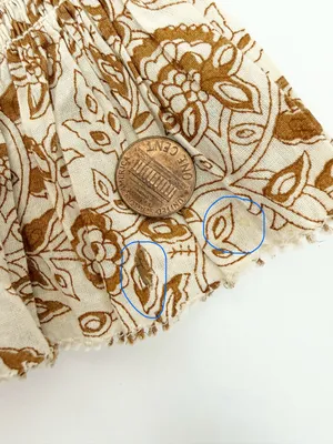 Cleobella Reza Blouse Peasant Tamil Block Print Floral Cotton Boho Brown Ivory thumbnail 15