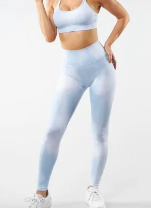 Leggings Motion Tight Athletic Frost Bite Blue White M thumbnail 1