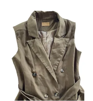 Crescent Sleeveless Vest Blazer Dress M Brown Twee Preppy thumbnail 6