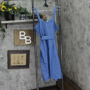 NWT Ny Collection Womens Petites Cotton Knee-Length Shirtdress Denim Blue PL thumbnail 3