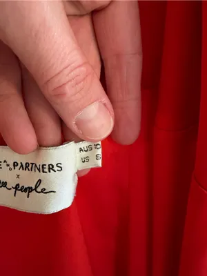 Free People x Fame & Partners Dea Red Satin Wrap‎ Maxi Dress Size 8 thumbnail 7