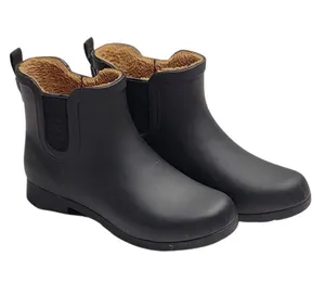 Chooka Delridge Chelsea Black Waterproof Rain Boots Warm Plush Lining Women 9 thumbnail 1