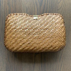 Vintage Woven Clutch with Gold Closure thumbnail 3