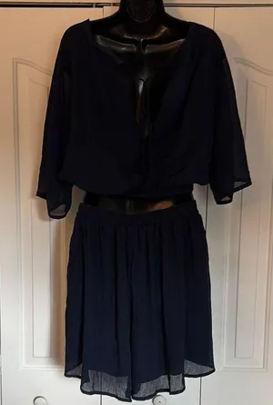 Two-Piece Set Navy Blue Women Size Medium NWOT thumbnail 2