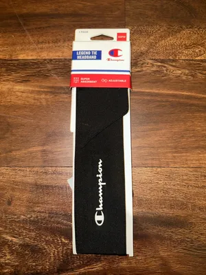 New Champion Black Legend Tie Headband thumbnail 6