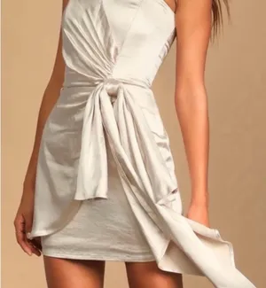 Lulu's Tan Strapless Sheath Dress Cocktail thumbnail 9