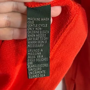 Ralph Lauren Jeans Co Orange Hoodie Women’s Size Small Full Zip Cotton‎ Normcore thumbnail 6