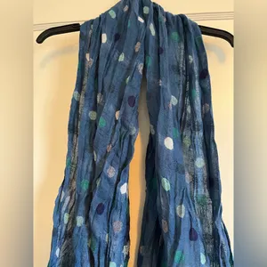 Polkadot scarf Blue thumbnail 3