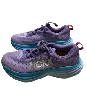 HOKA ONE ONE Bondi 8 Max Women's Size 9.5B Running Sneakers Shoes Purple Blue thumbnail 3