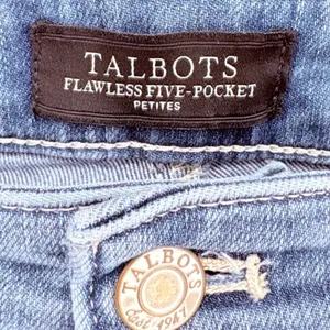 Talbots Straight Leg Jeans Womens 10P Blue Flawless Five Pocket Denim Bluebird thumbnail 6