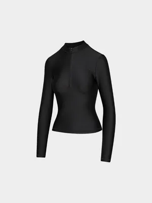 Aritzia Golden GloTone Trailblaze Mockneck long sleeve black size large NWT thumbnail 7