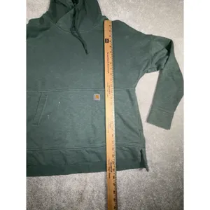 Carhartt Women's Newberry Cowl Neck Hoodie‎ Green Pullover M *bleach Spot Show thumbnail 6