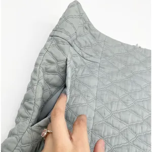 Thyskens Theory Seedo Quilted Skirt A-line Ice Gray Blue‎ Preppy Minimal Women 6 thumbnail 6