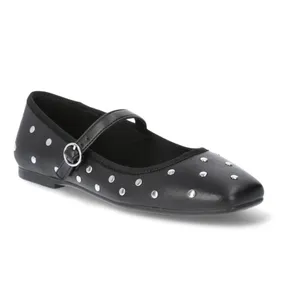 Scoop Womens Mary Jane Flats Size 8 Black Studded Memory Foam Ballet Shoes thumbnail 2