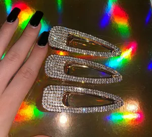 Jumbo Bedazzled Hair Clips Gold thumbnail 4