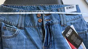 Rewash Juniors Blue Denim Mini Skirt Size 3 thumbnail 7