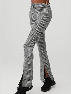 Alo High-Waist Glenplaid Flutter Yoga Pants thumbnail 2