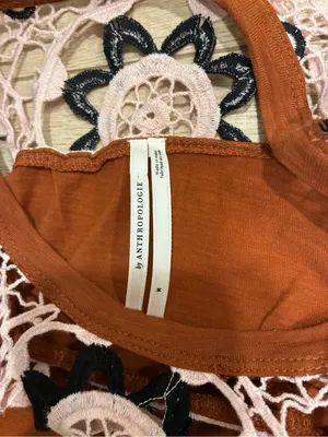 By Anthropologie Women’s Flutter Sleeve Top Lace Size M thumbnail 4