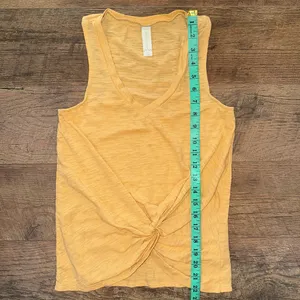 Altar’d State Women's Knot Front Yellow Sleeveless Top thumbnail 7