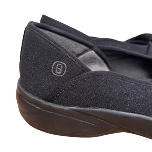 Bzees Paris Womens 7M Black Shimmer Slip On Flats Machine Washable Comfort thumbnail 2