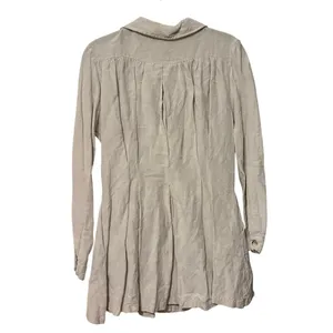 Sovere Linen Cotton Cream Pleated Mini Dress Size Small US 4 AUS 8 thumbnail 4