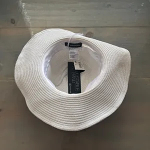 INC International Concepts White Beaded Straw Hat Sz O/S NWT thumbnail 11