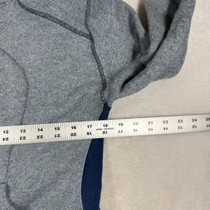 Lululemon Scuba Hoodie Full Zip‎ Heathered Blue Navy Thumbholes Size 8 thumbnail 5