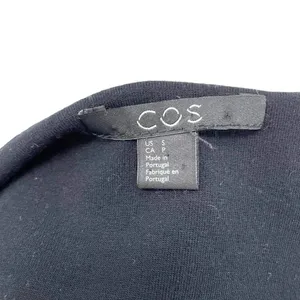 COS Black Tie Front Long Sleeve Paperbag‎ Skirt Dress Size Small thumbnail 6