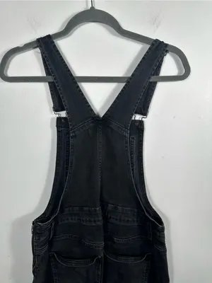 Madewell Skinny Overalls Womens M Lunar Wash Black Denim AA598 $148 thumbnail 5